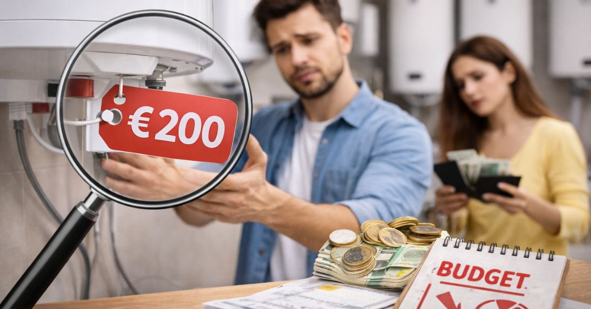 Kupci u prodavnici razmatraju cenu bojlera bez analize dugoročnih troškova